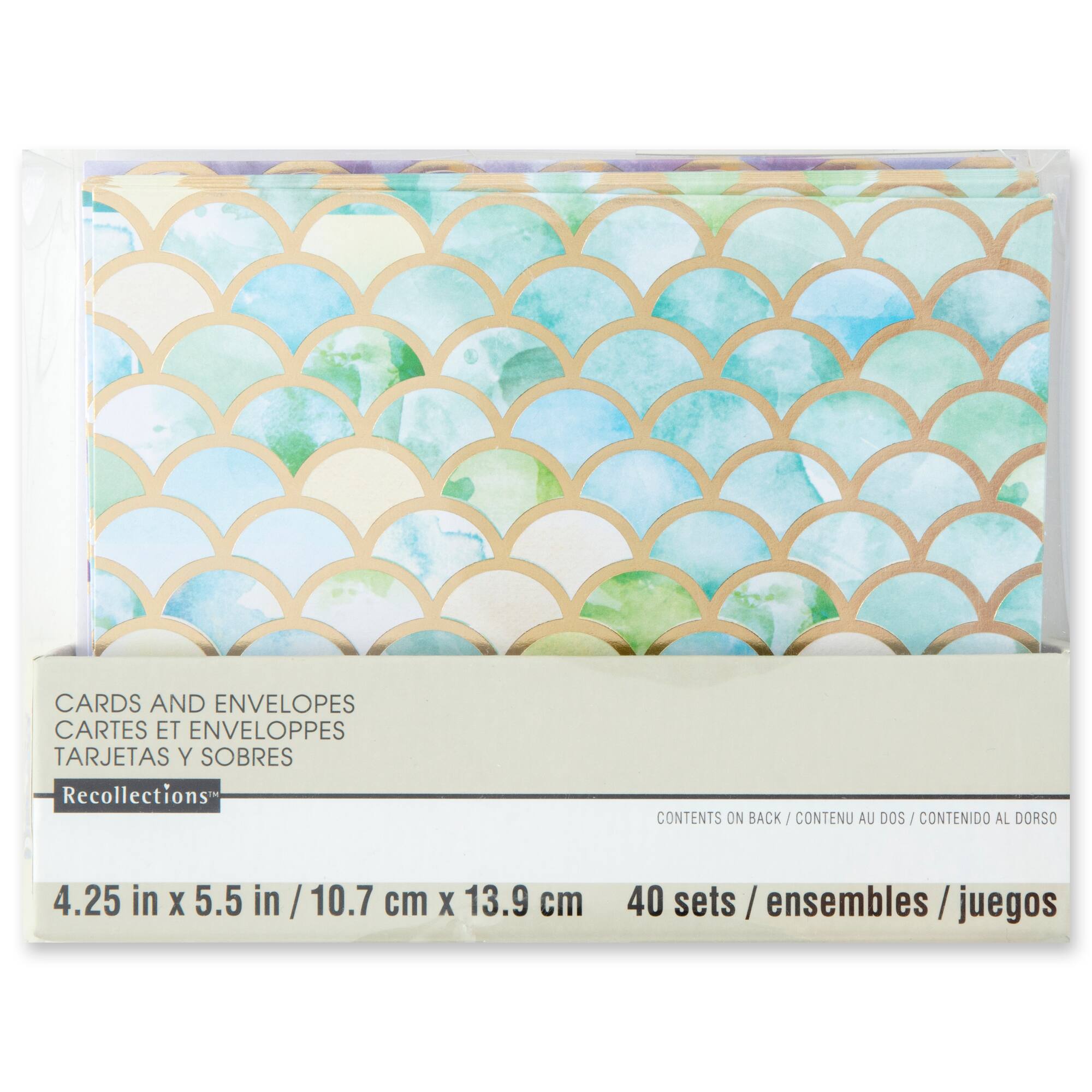 Assorted Mermaid Coast Cards & Envelopes by Recollections™, 4.25" x 5.5"